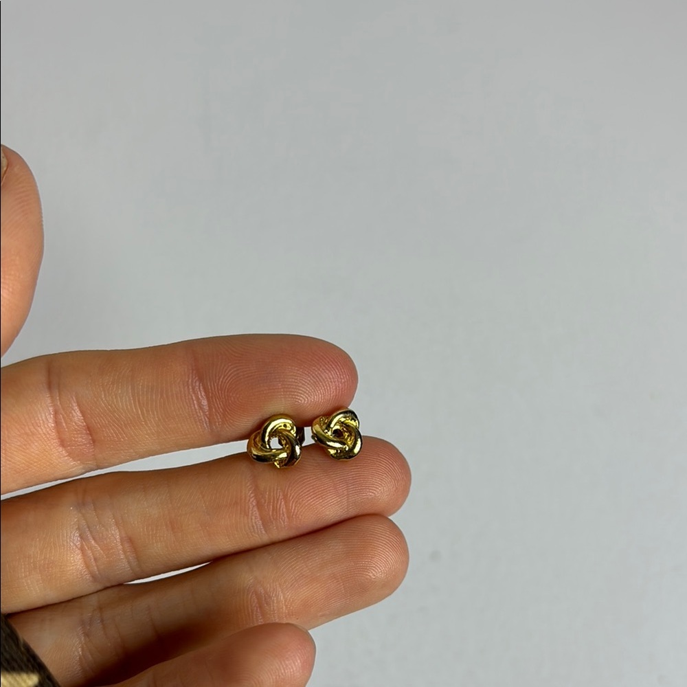 Gold Knot Stud Earrings